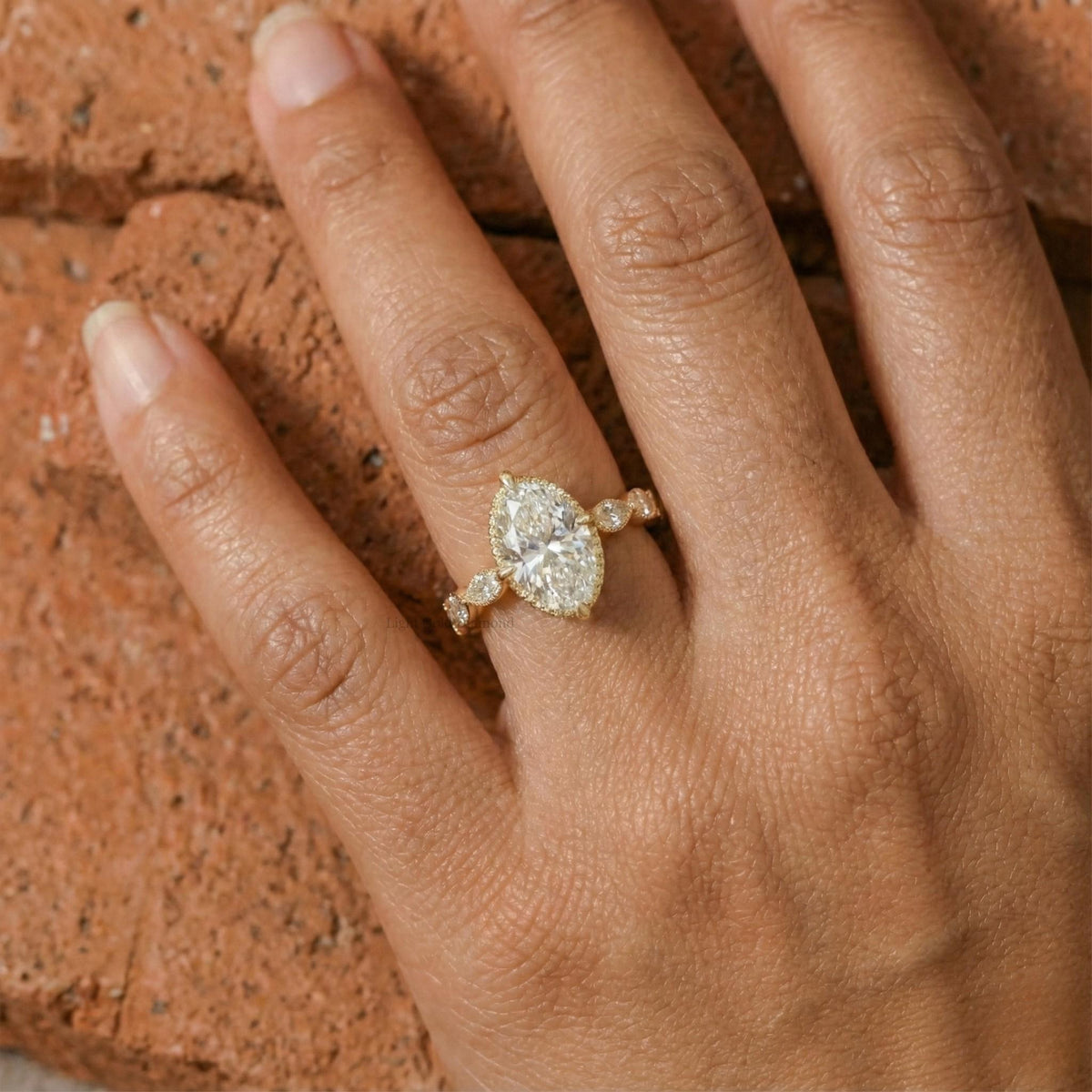 Oval Lab Grown Diamond Hidden Halo Ring