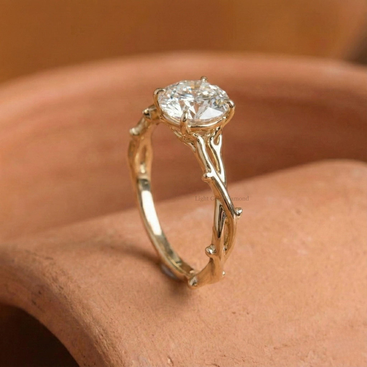 1.00 To 5.00 CT Round Cut Lab Grown Diamond Solitaire Ring