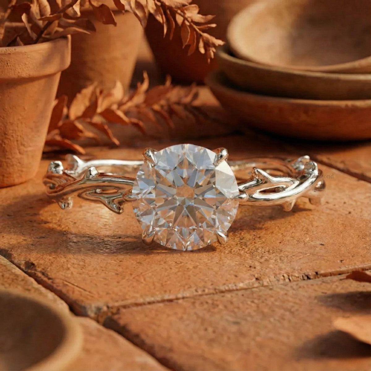 1.00 To 5.00 CT Round Cut Lab Grown Diamond Solitaire Ring