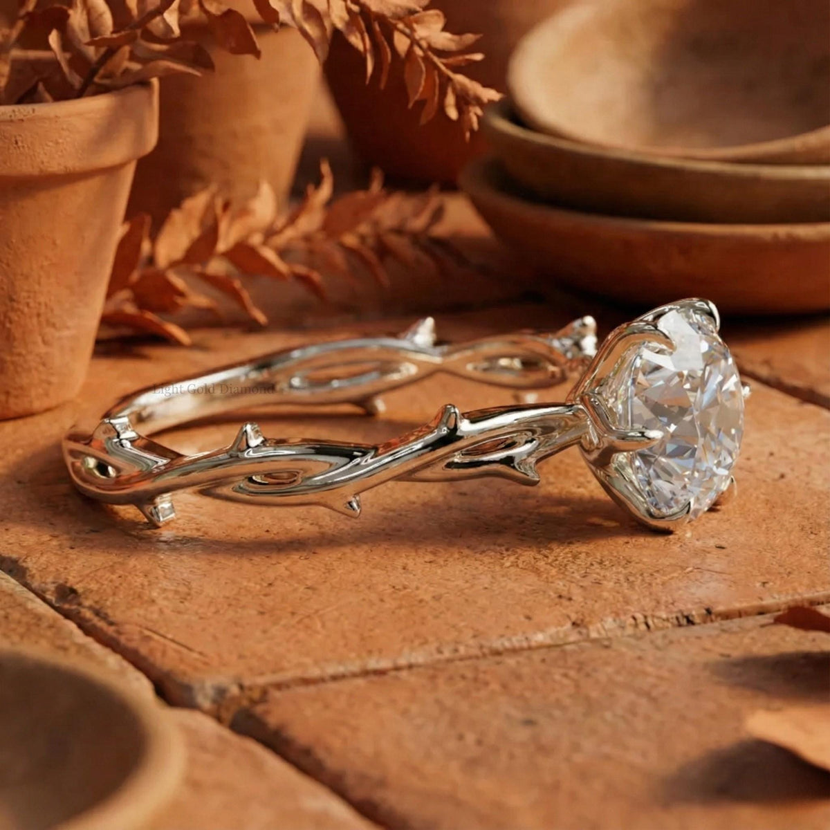 1.00 To 5.00 CT Round Cut Lab Grown Diamond Solitaire Ring