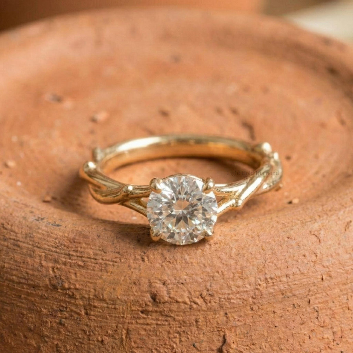 1.00 To 5.00 CT Round Cut Lab Grown Diamond Solitaire Ring