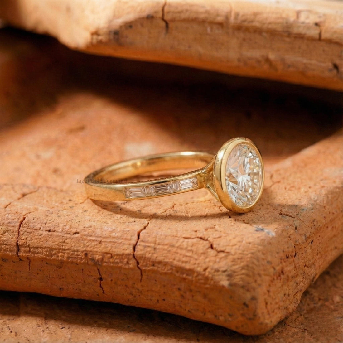 1.00 To 5.00 CT Round Cut Lab Grown Diamond Bezel Set Ring