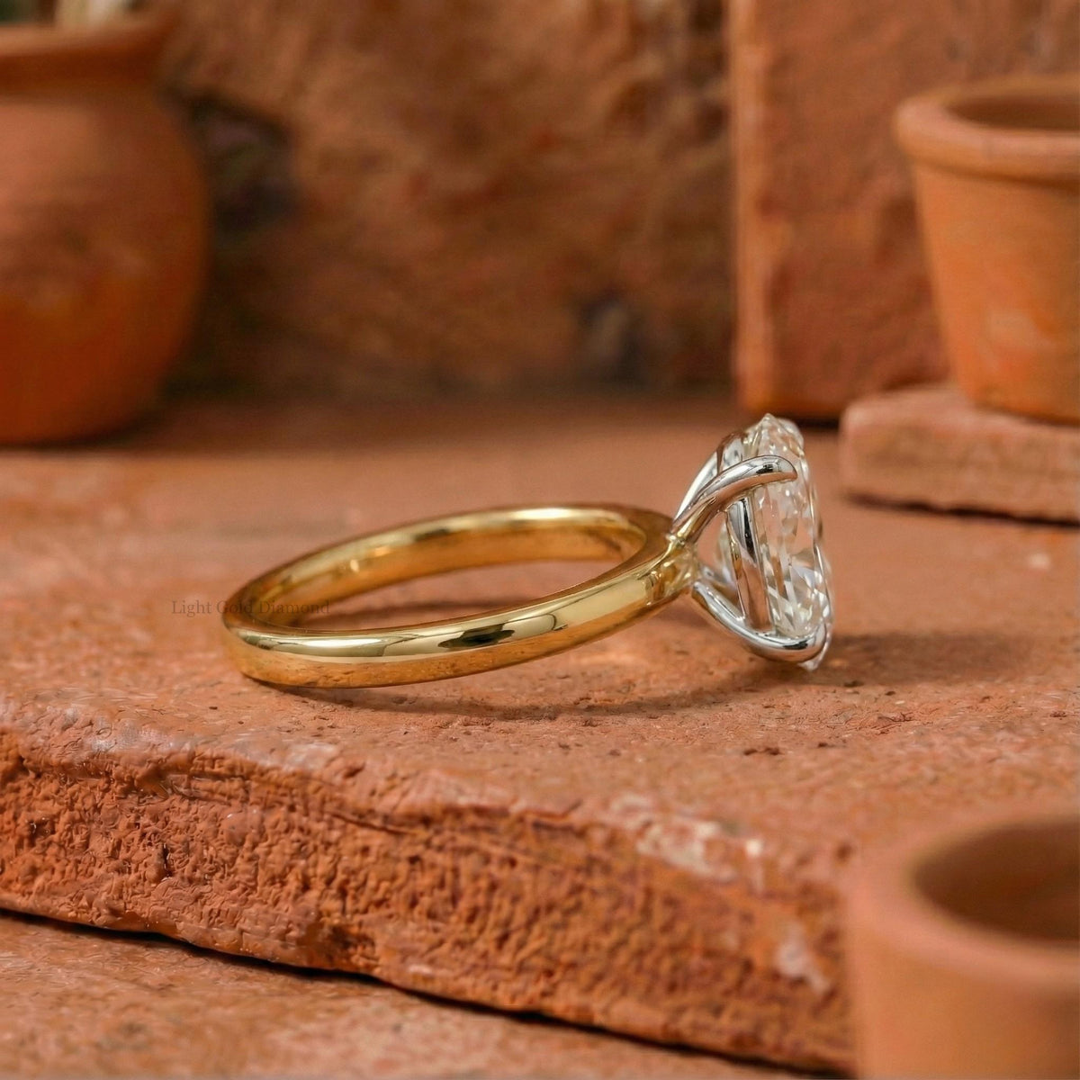 Oval Cut Lab-Grown Diamond Engagement Ring