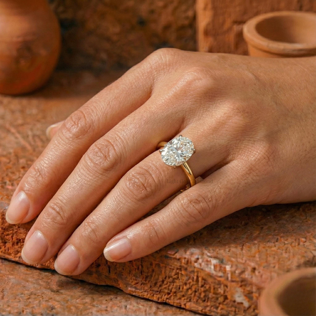Oval Cut Lab-Grown Diamond Engagement Ring