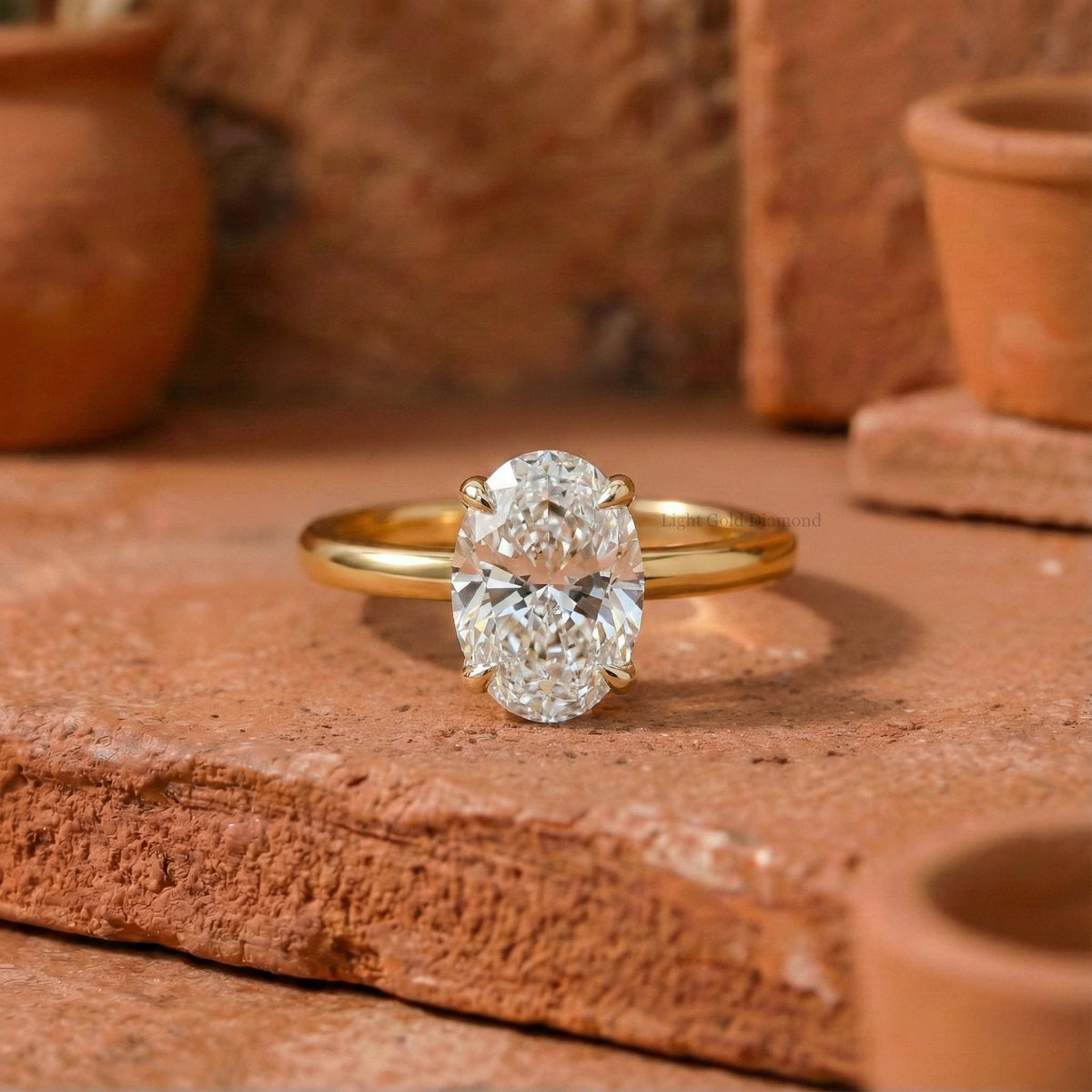 Oval Cut Lab-Grown Diamond Engagement Ring