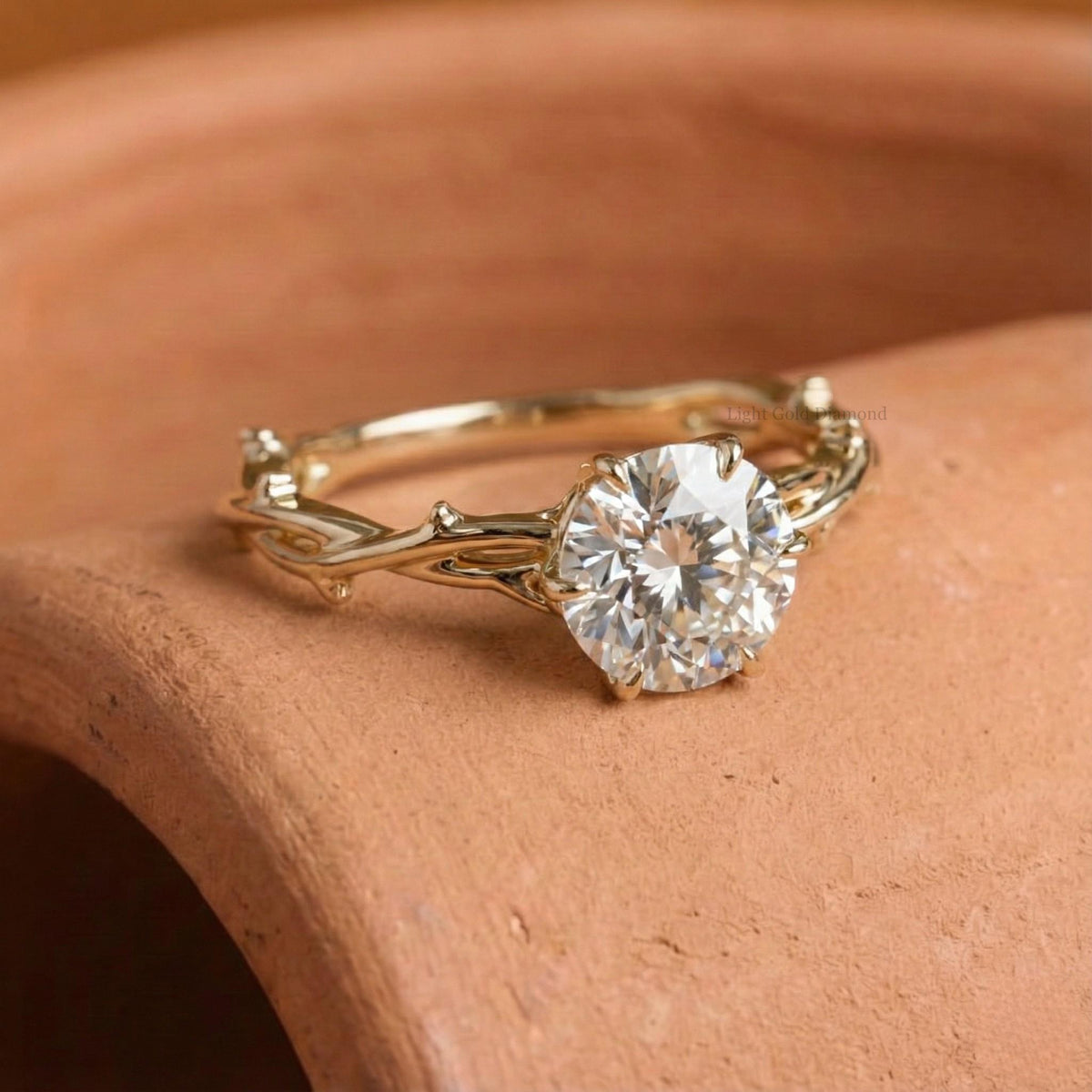 1.00 To 5.00 CT Round Cut Lab Grown Diamond Solitaire Ring