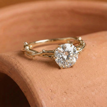 1.00 To 5.00 CT Round Cut Lab Grown Diamond Solitaire Ring