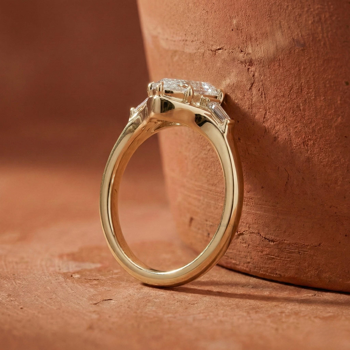 Marquise Cut Lab Grown Diamond Three Stone Ring
