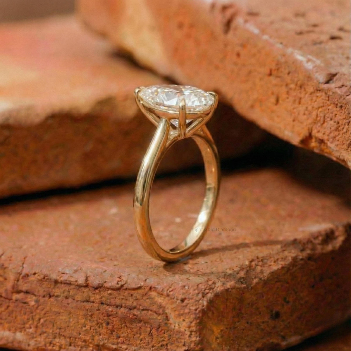 2 Carat Lab Grown Pear Diamond Engagement Ring