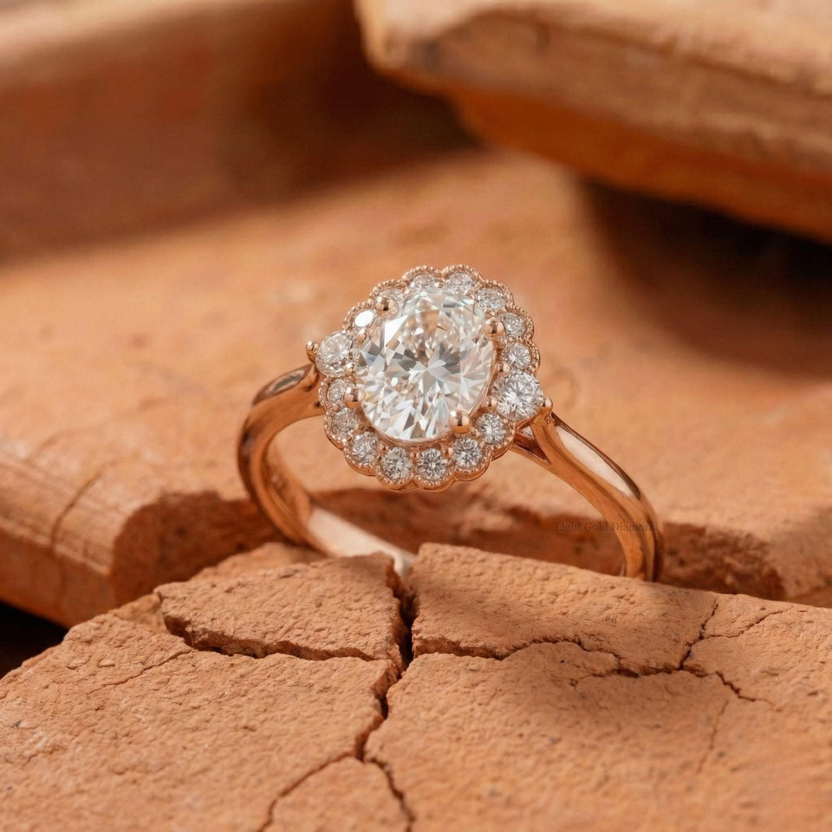 Oval Cut Lab Grown Diamond Engagement Ring