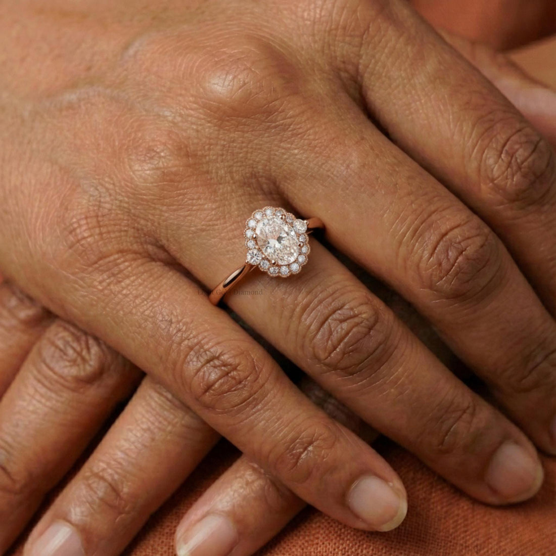 Oval Cut Lab Grown Diamond Engagement Ring