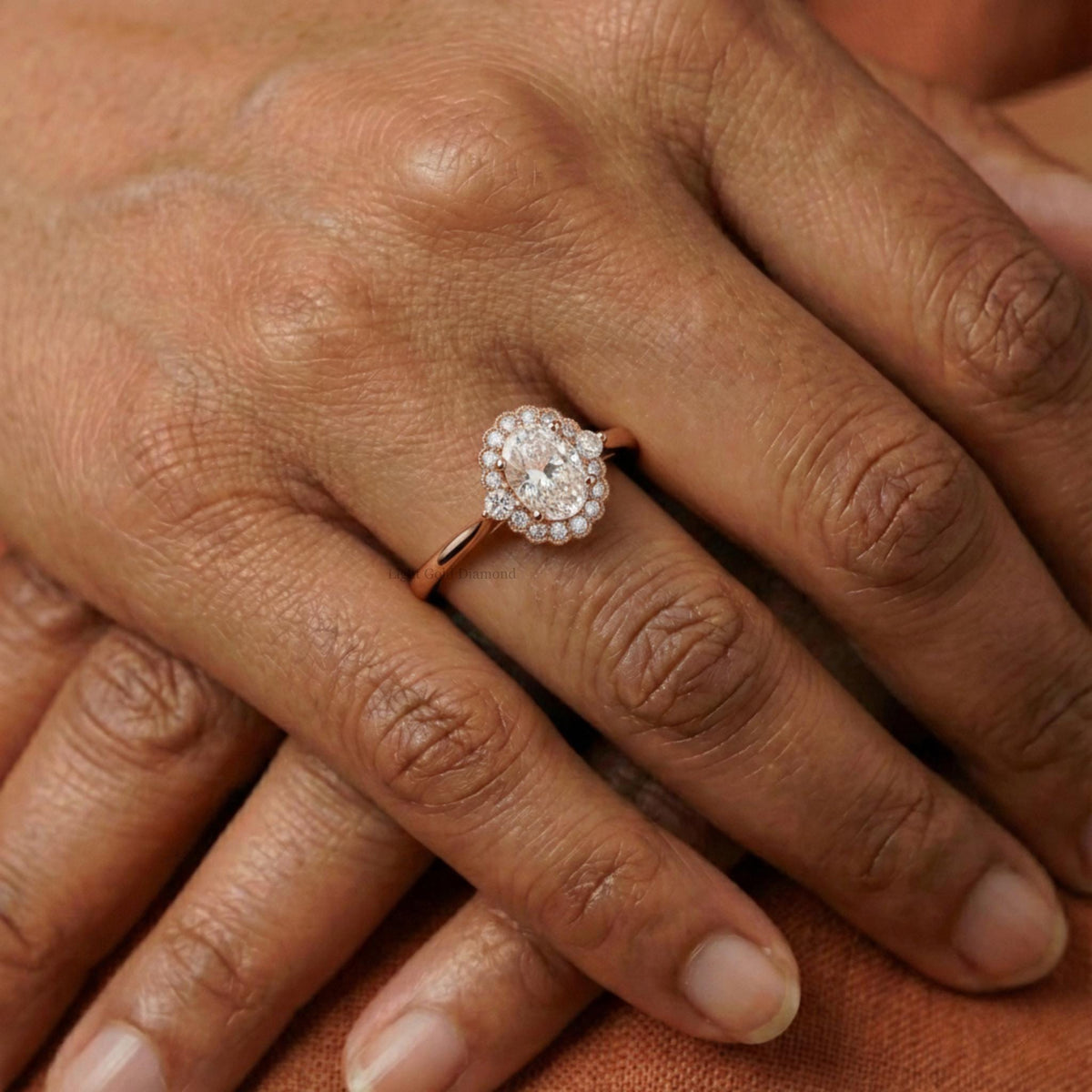 Oval Cut Lab Grown Diamond Engagement Ring