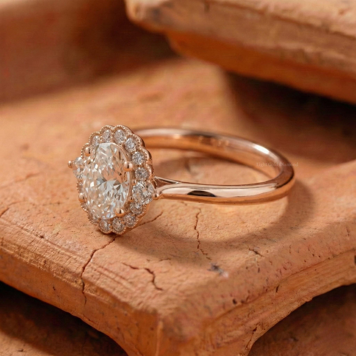 Oval Cut Lab Grown Diamond Engagement Ring