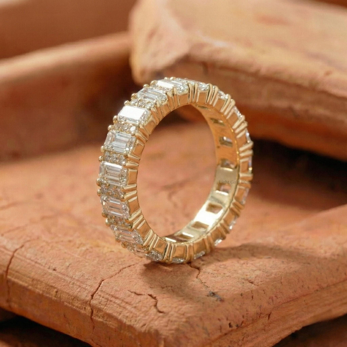 Baguette Cut Lab Grown Diamond Full Eternity Band