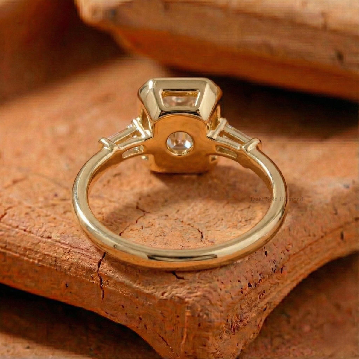 3.00 To 5.00 CT Radiant Cut Lab Grown Diamond Bezel Set Ring