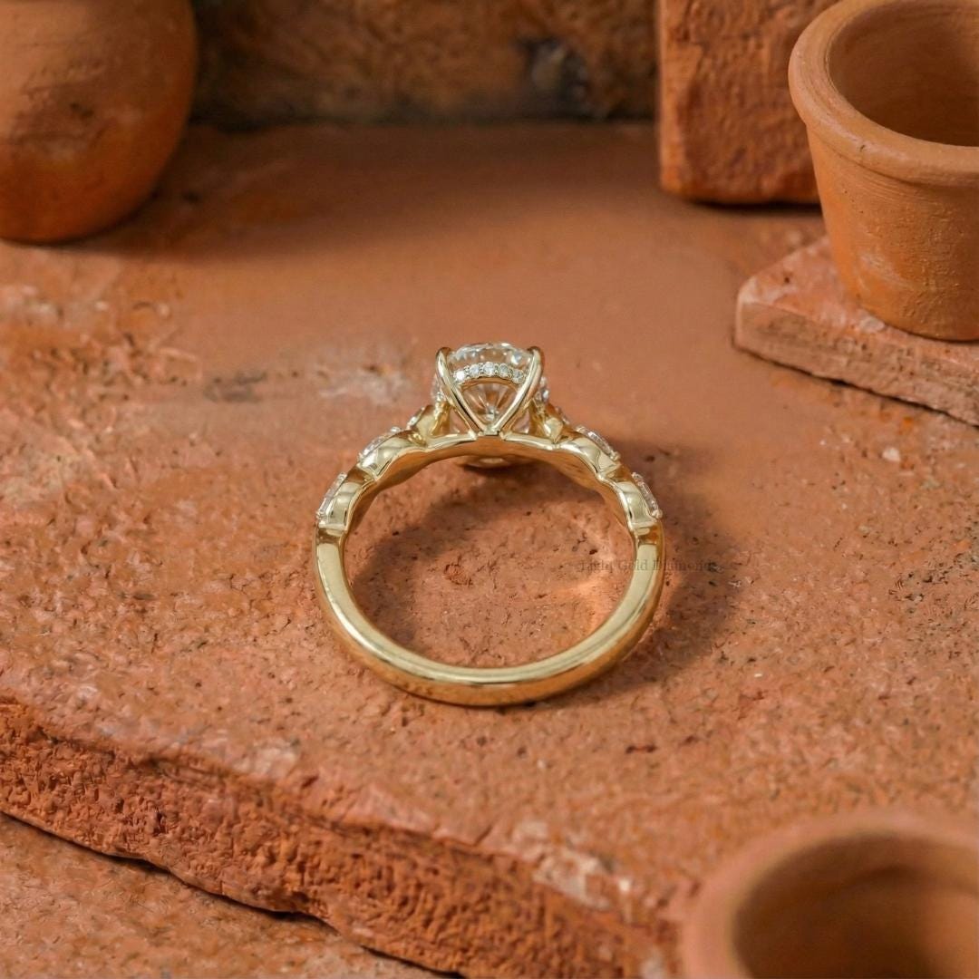 Oval Cut Lab Grown Diamond Engagement Ring