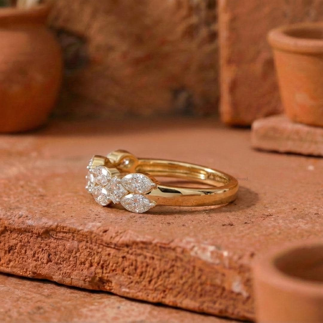 Marquise & Princess Cut Lab Grown Diamond Wedding Band