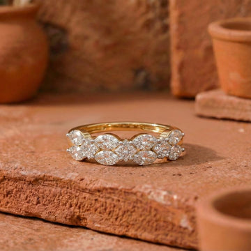 Marquise & Princess Cut Lab Grown Diamond Wedding Band
