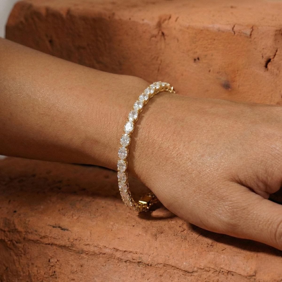 Oval Cut Lab Grown Diamond Tennis Bracelet