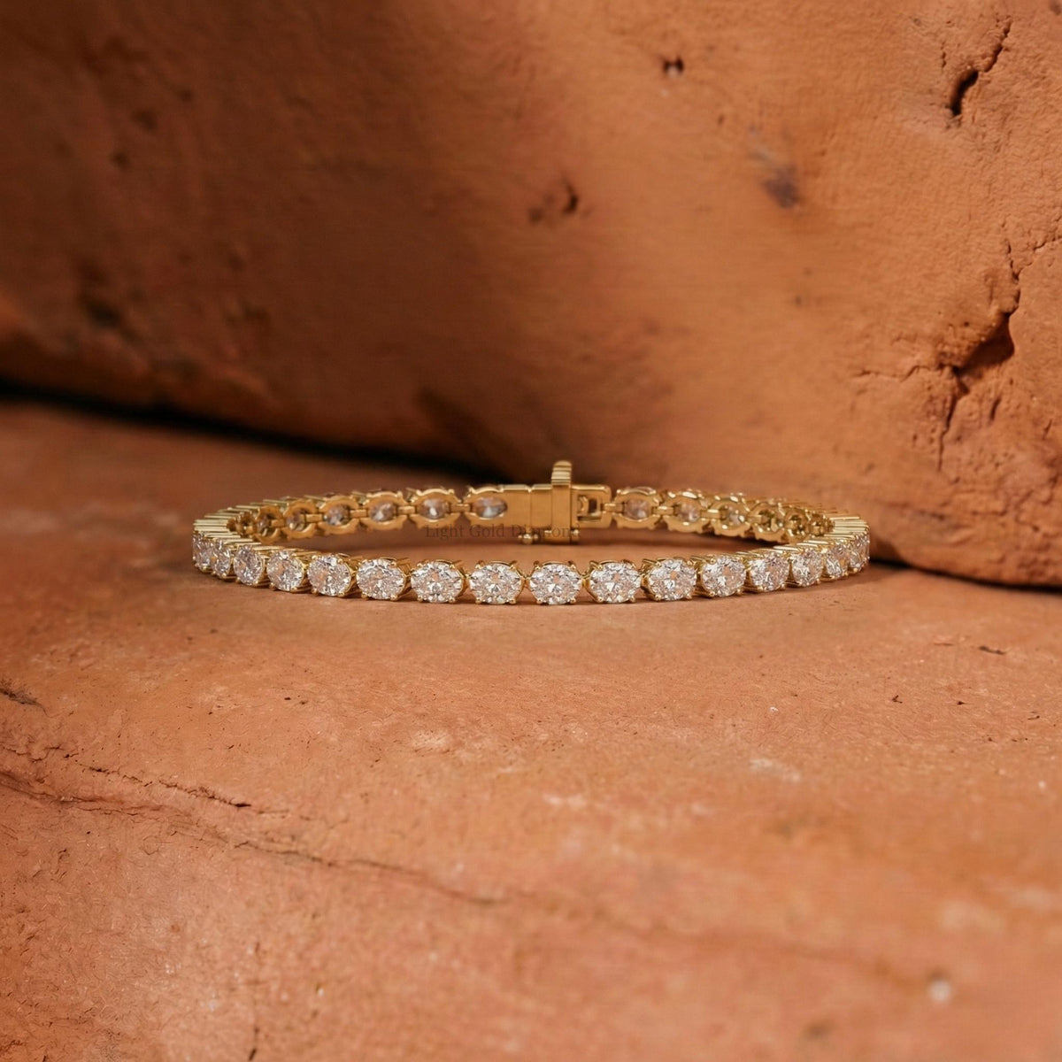 Oval Cut Lab Grown Diamond Tennis Bracelet