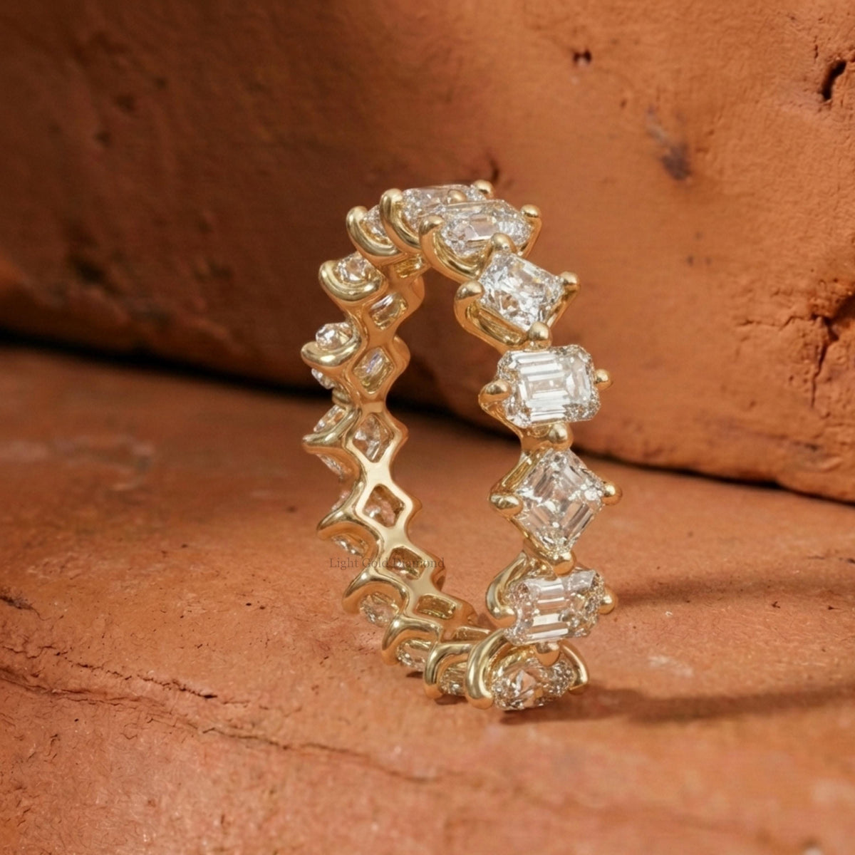 Asscher & Emerald Cut Lab-Grown Diamond Band