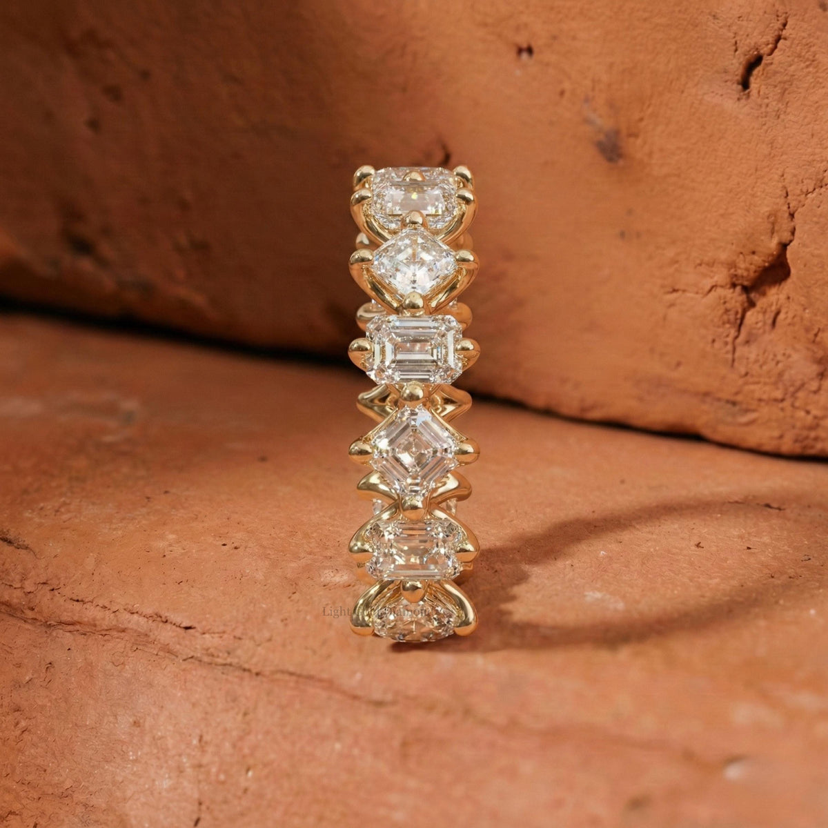 Asscher & Emerald Cut Lab-Grown Diamond Band