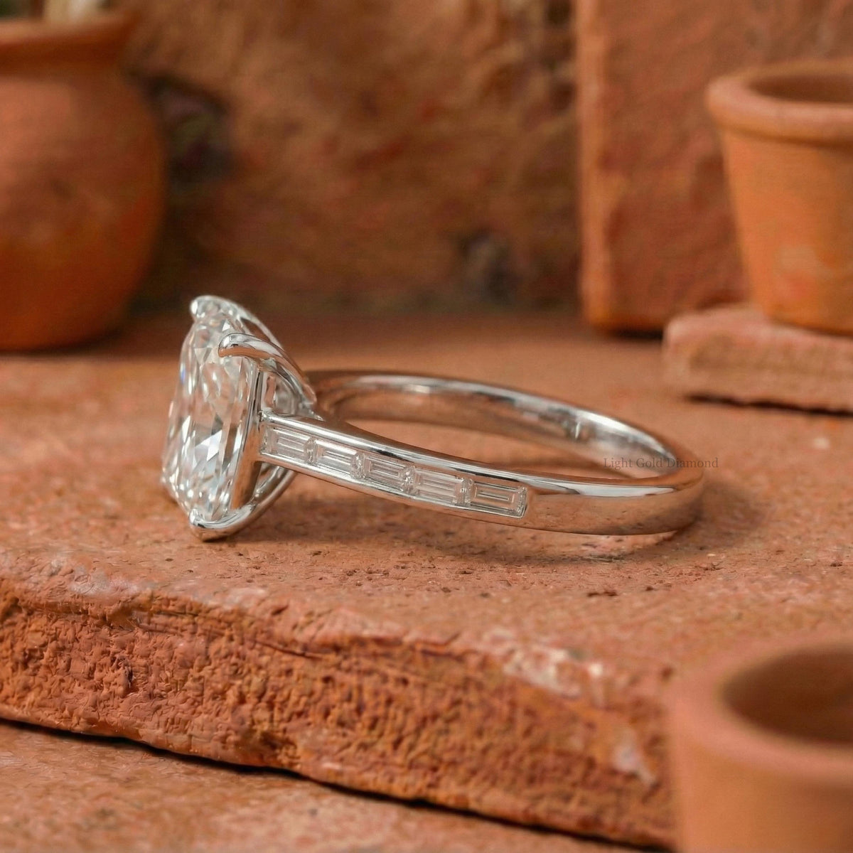 IGI Certified Princess Cut Lab-Grown Diamond Solitaire Ring