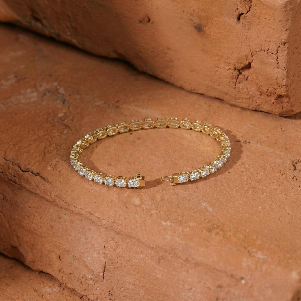 Oval Cut Lab Grown Diamond Tennis Bracelet