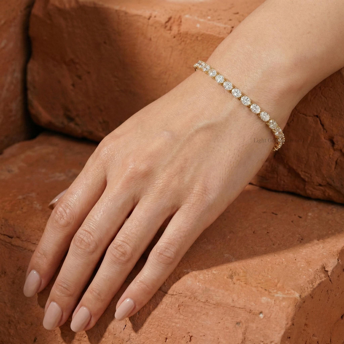 Oval Cut Lab Grown Diamond Tennis Bracelet
