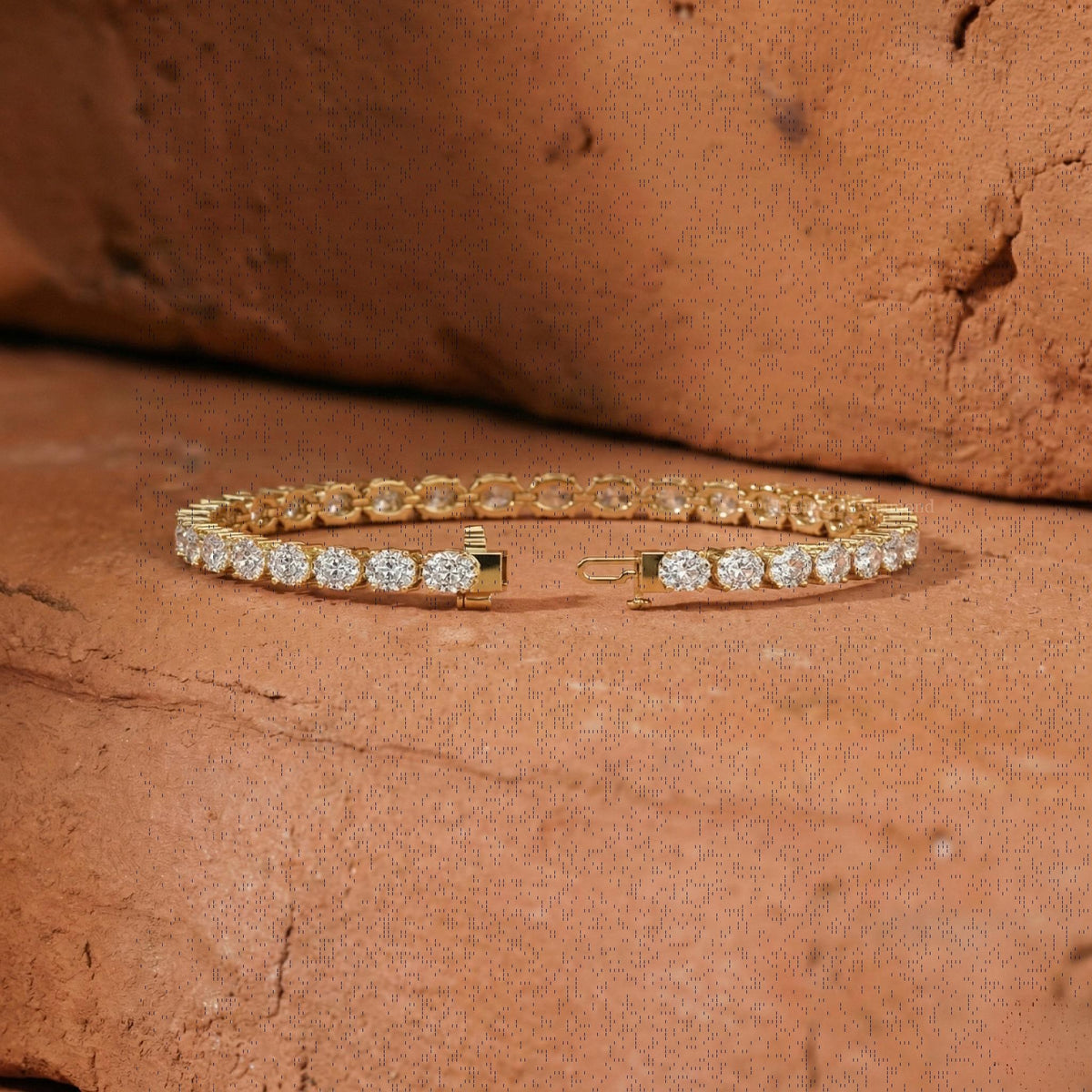 Oval Cut Lab Grown Diamond Tennis Bracelet
