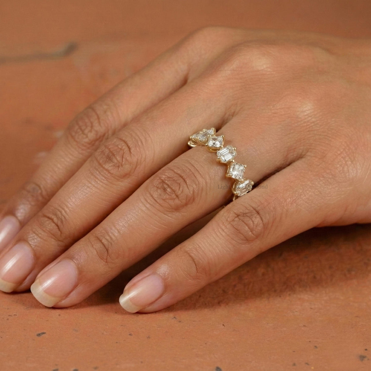 Asscher & Emerald Cut Lab-Grown Diamond Band