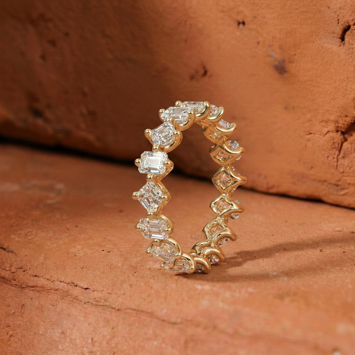 Asscher & Emerald Cut Lab-Grown Diamond Band