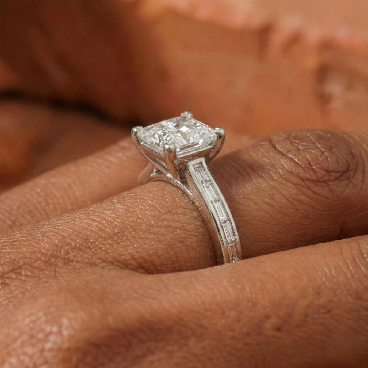 IGI Certified Princess Cut Lab-Grown Diamond Solitaire Ring