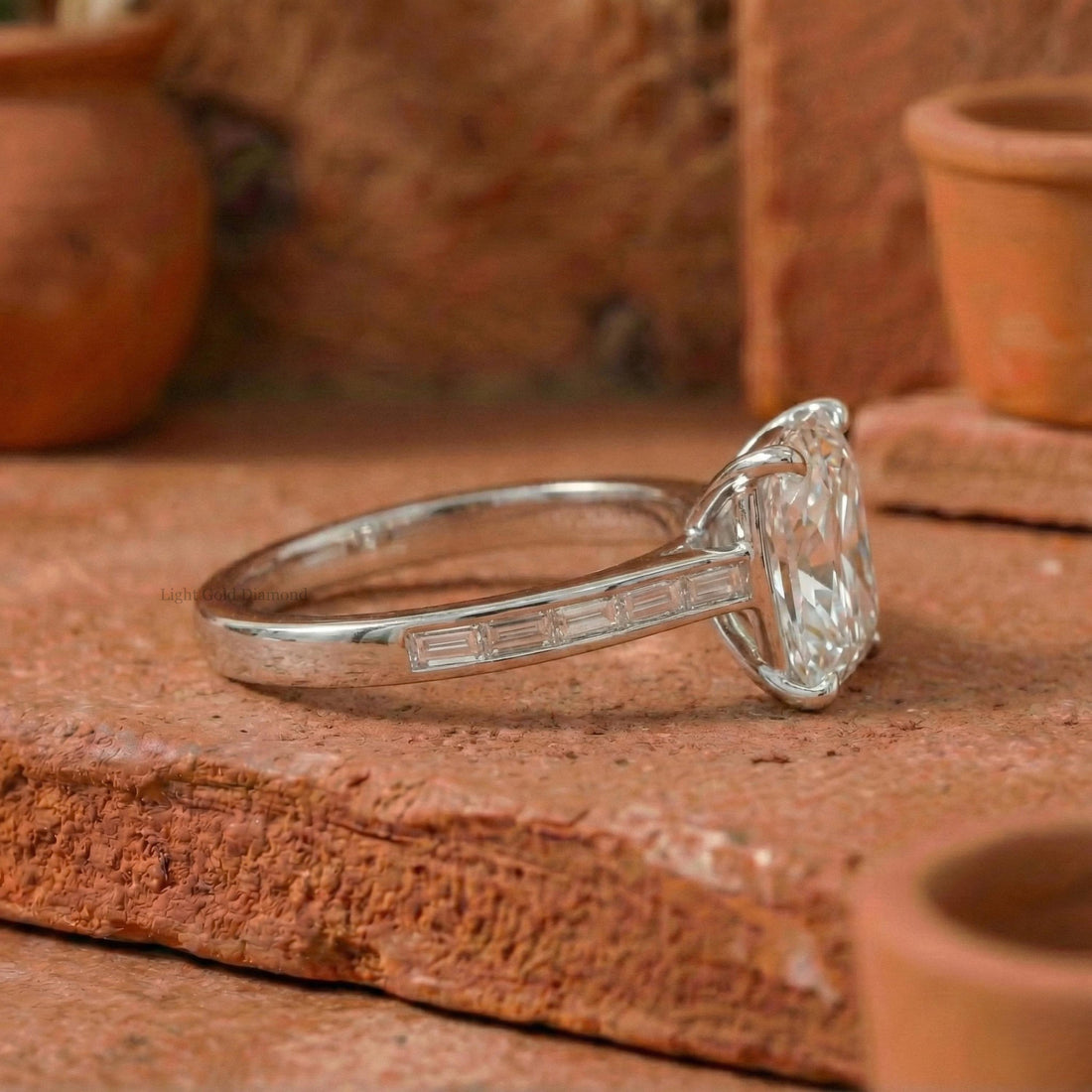 IGI Certified Princess Cut Lab-Grown Diamond Solitaire Ring