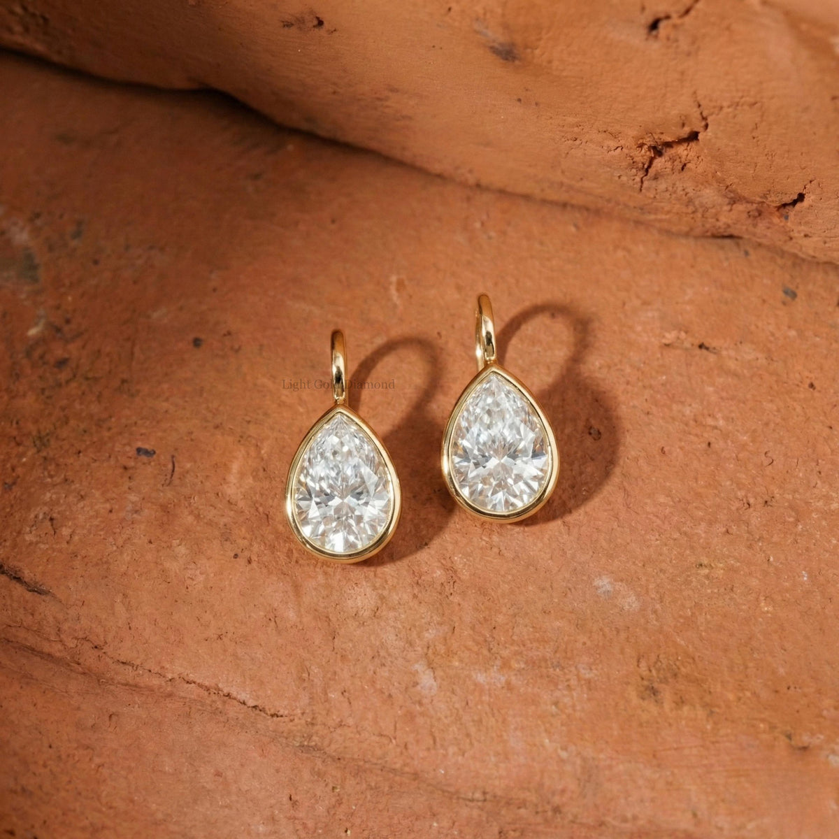 Pear Cut Lab Grown Diamond Dangle Earring For Wedding Gift
