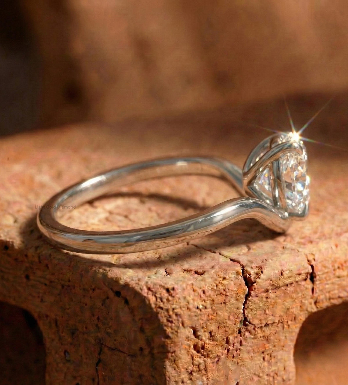 Pear Cut Lab Grown Diamond Engagement Ring