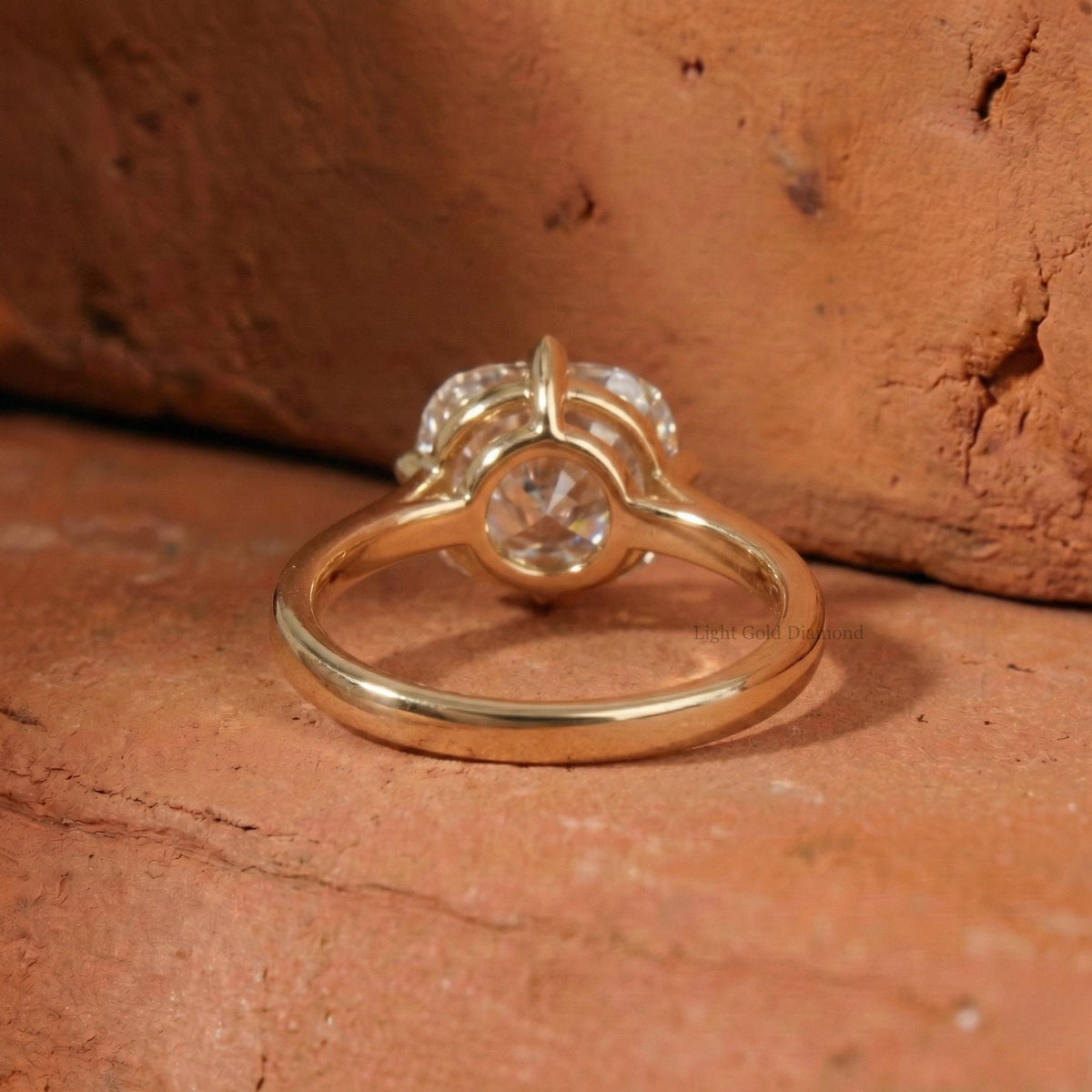 Old Mine Cushion Cut Lab Grown Diamond Solitaire Engagement Ring