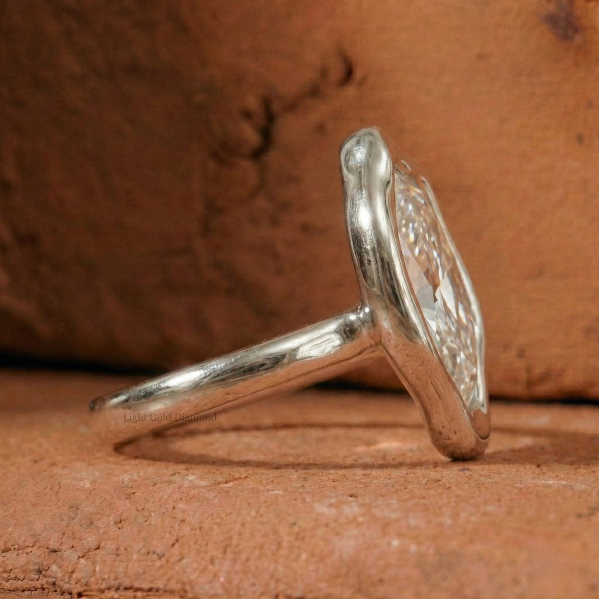 Oval Cut Lab Grown Diamond Solitaire Engagement Ring