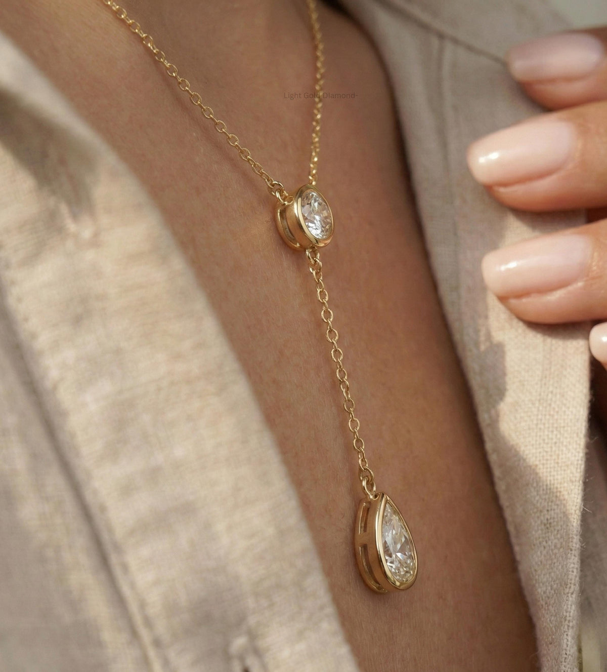Lab Grown Diamond Lariat Necklace
