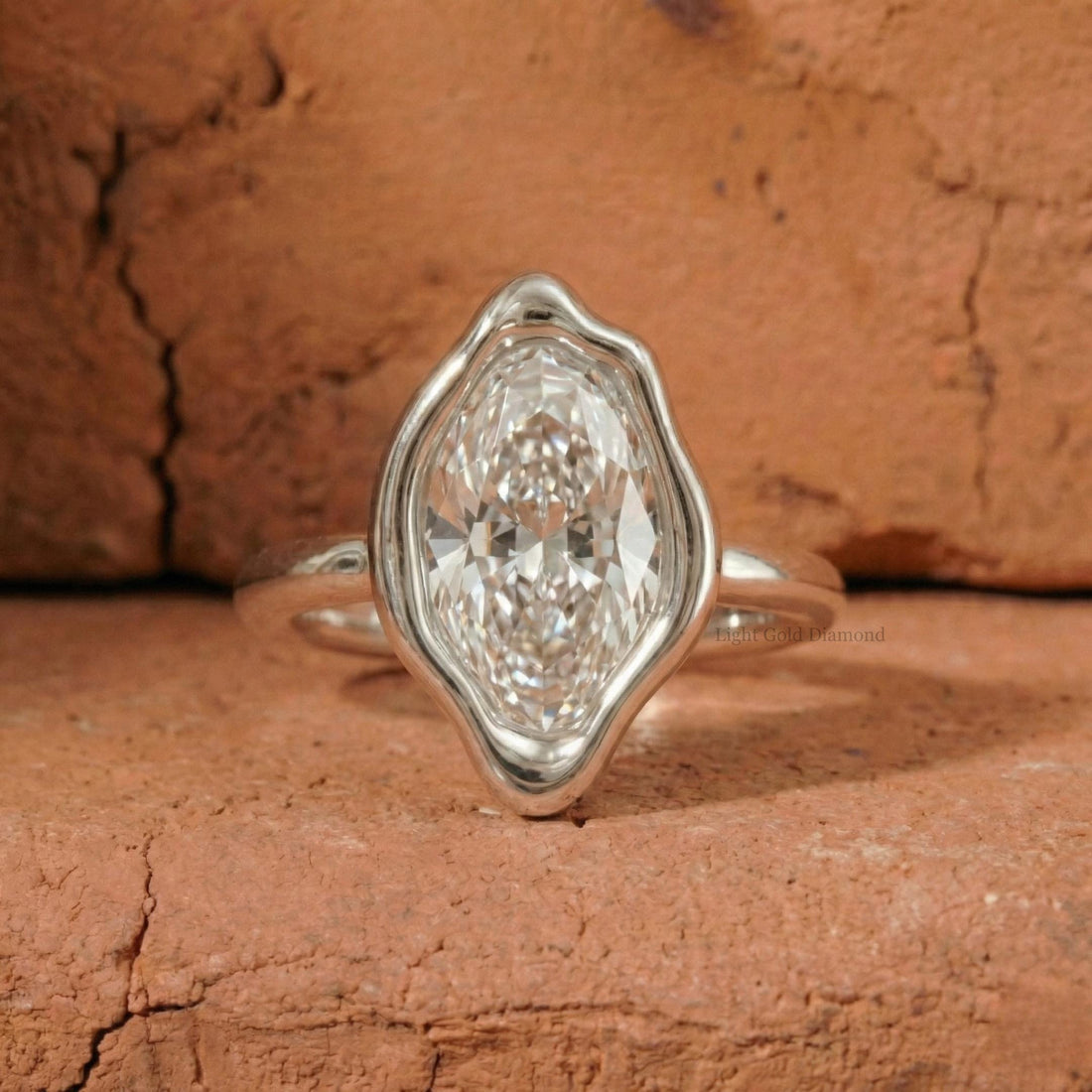 Oval Cut Lab Grown Diamond Solitaire Engagement Ring