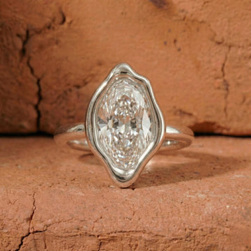 Oval Cut Lab Grown Diamond Solitaire Engagement Ring