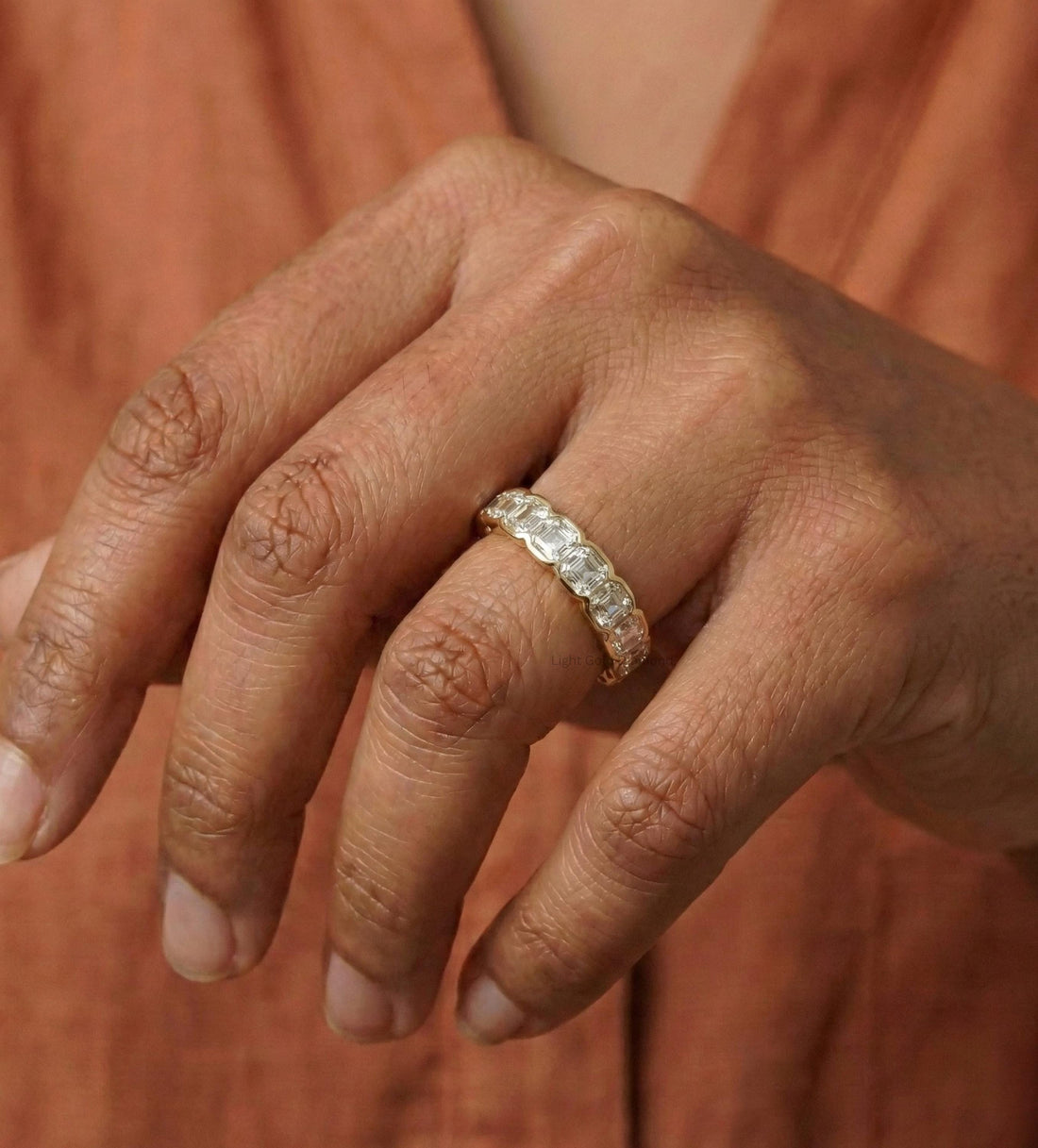 Asscher Cut Lab-Grown Diamond Eternity Band