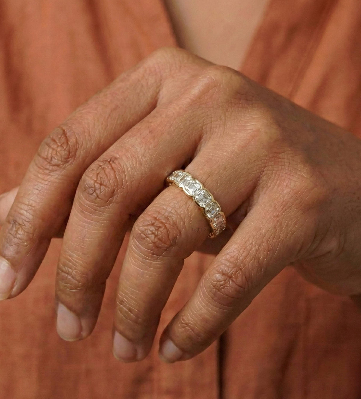 Asscher Cut Lab-Grown Diamond Eternity Band