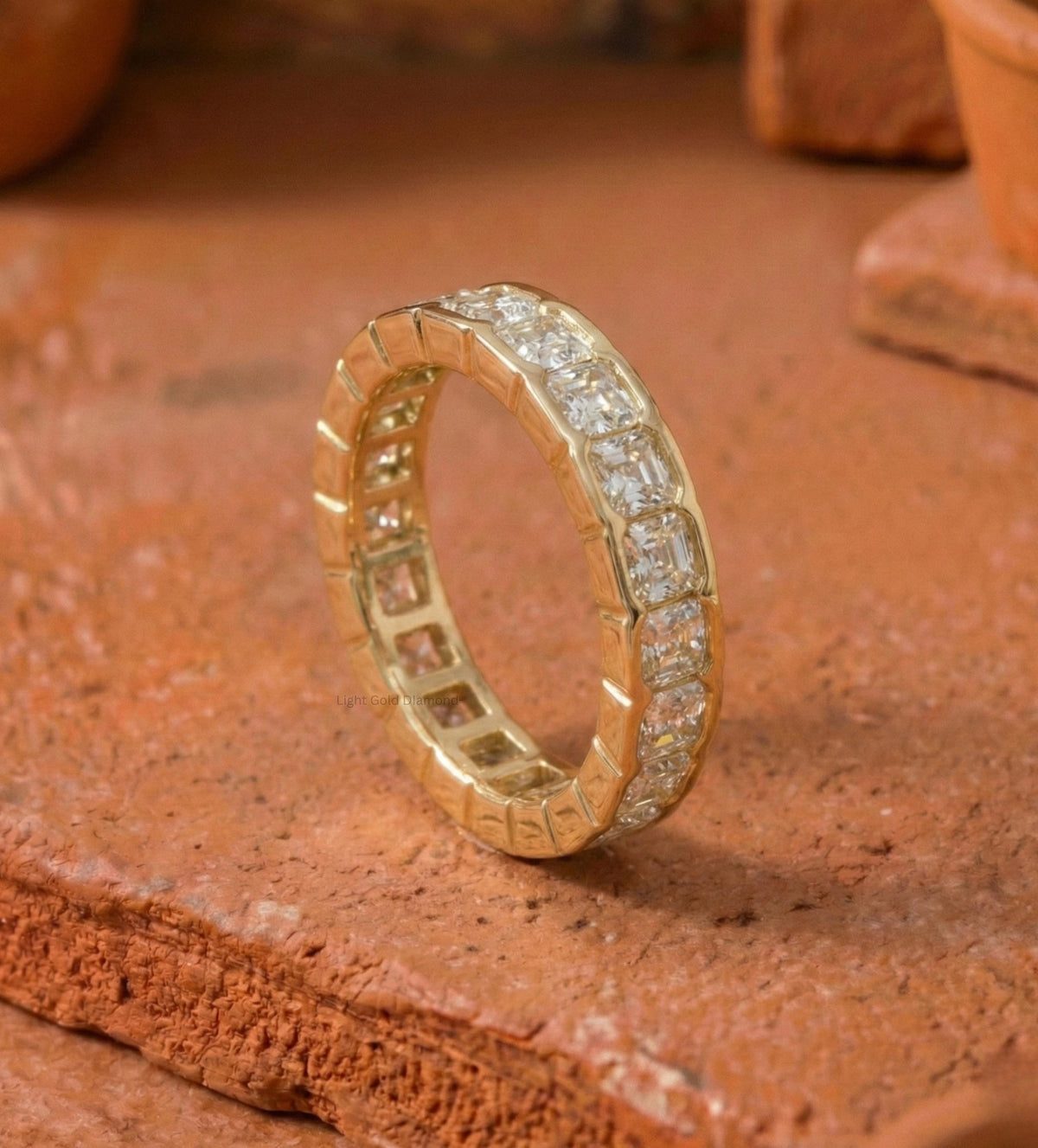 Asscher Cut Lab-Grown Diamond Eternity Band