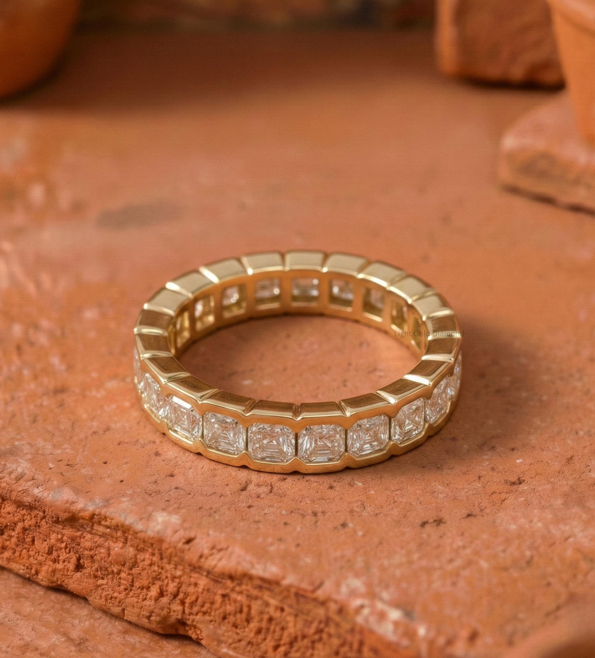 Asscher Cut Lab-Grown Diamond Eternity Band