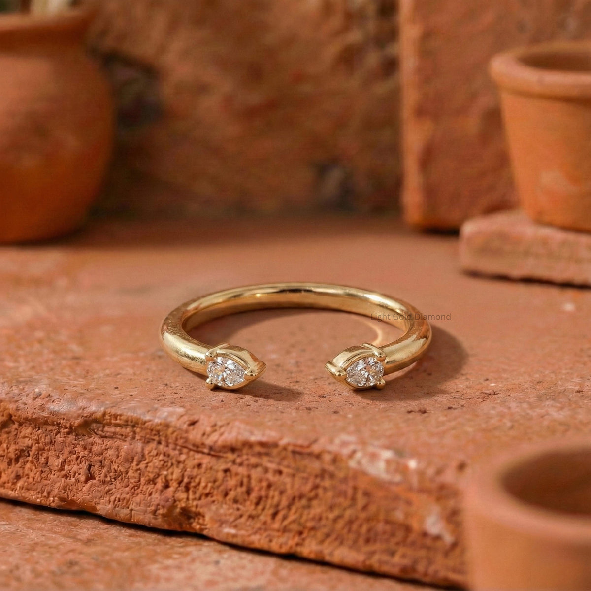 Pear Diamond Open Band