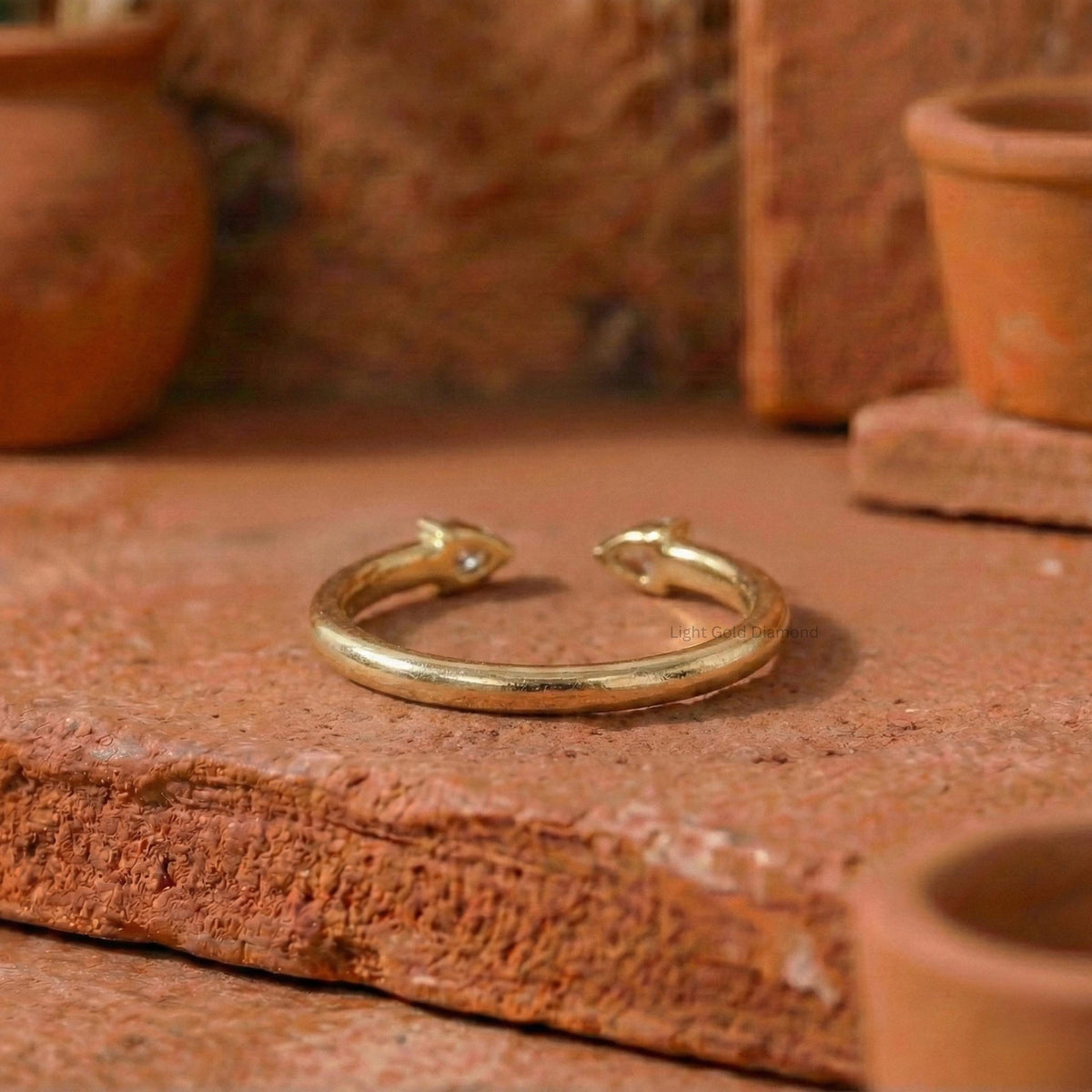 Pear Diamond Open Band