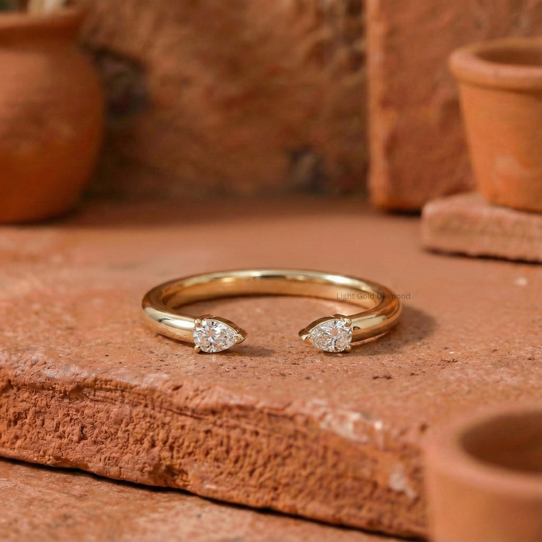 Pear Diamond Open Band