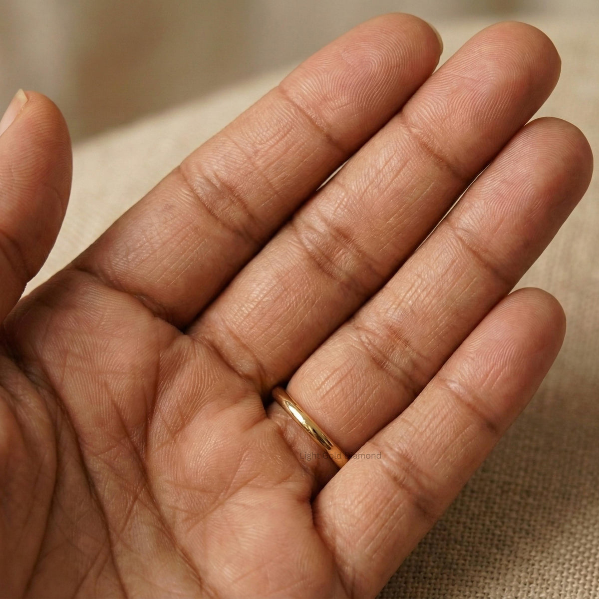 14k Gold Open Gap Band For Anniversary Gift