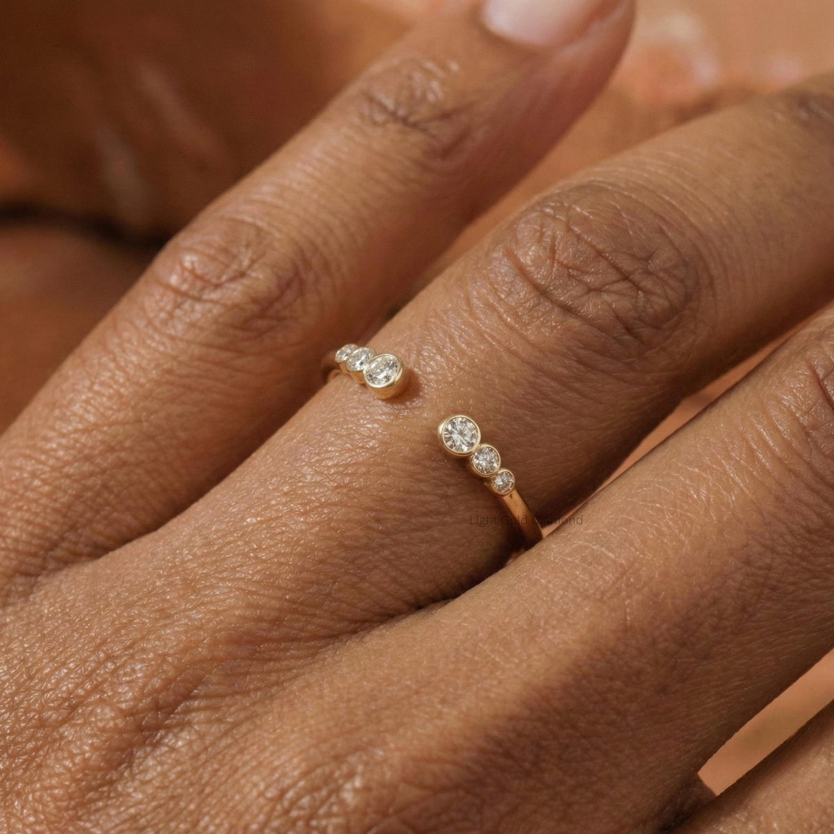Round Cut Lab Grown Diamond Bezel Set Band For Gift